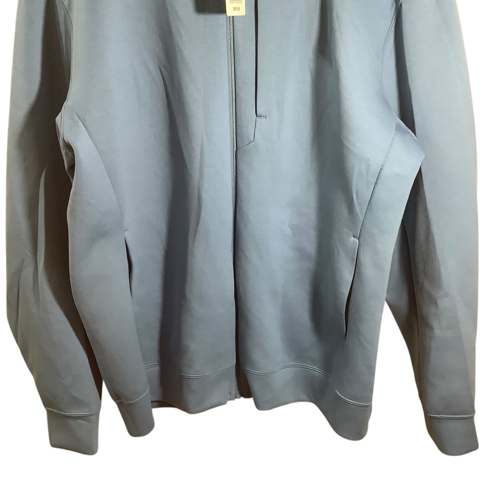 Uniqlo Men’s Blue Full-Zip Hoodie Long Sleeve Stretch Dry Sweat - Picture 3 of 10